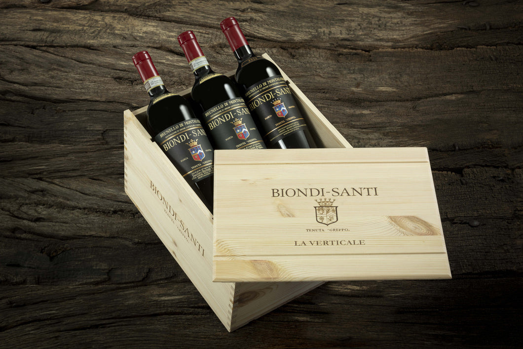 Brunello Di Montalcino DOCG Verticale (3 Bottiglie 2009 - 2011 - 2013 con cassetta in legno) - Biondi-Santi-Dudi Wine