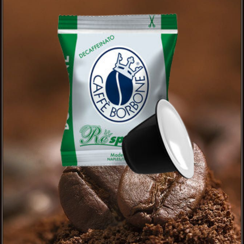 Capsule Borbone Compatibili con macchine ad uso domestico Nespresso®* Miscela DEK GREEN - Confezione 50 capsule